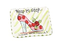 Young's Keep in Step Ceramic Tray, 4-Inch