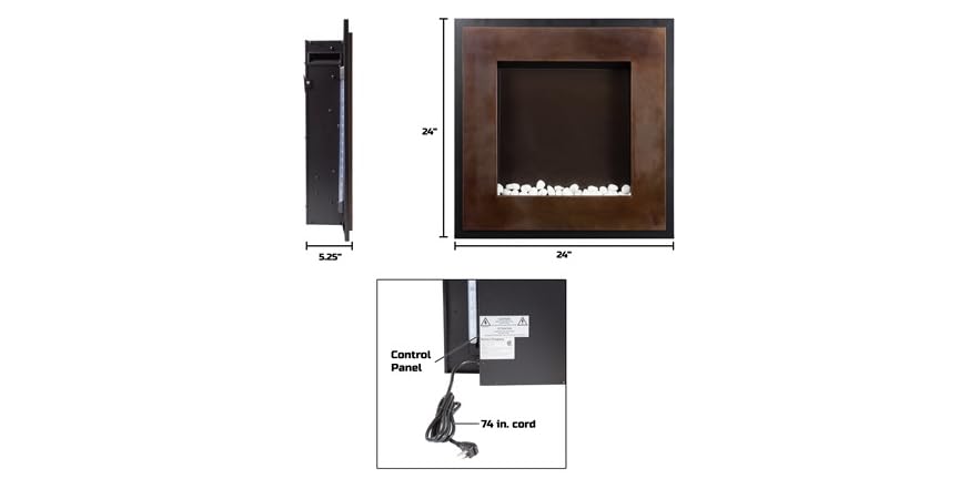 Northwest 24" No Heat Electric Fireplace