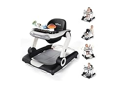 Baby Walker,4-Gear Height Adjustable Baby Walker with Wheels