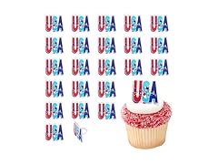 USA Cupcake Rings- 24 Pack
