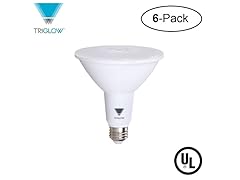 TriGlow LED PAR38 E26 15W Bulb, 6-Pack