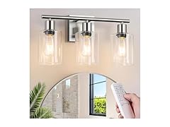 Battery Operated Wall Sconce, 3-Light Dimmable Light