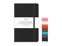 Huhuhero Lined Journal, Matte Black