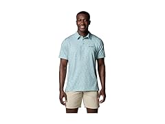 Columbia Mens (2X) Super Slack Tide II Polo Crushed Blue