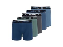 Hurley Men's 5 Pack Solid Boxer Briefs