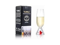 YLNNLC Ruby Base Champagne Flutes
