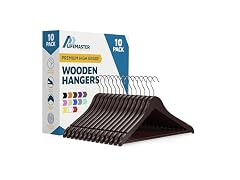 Lifemaster Wooden Clothes Hangers 10 PK Cherry