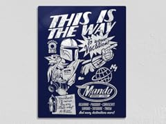 "Mando Space Lines" Metal Poster