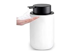 White Ceramic Foaming Soap Dispenser