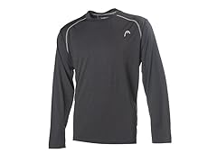 Long-Sleeve Contender Crew-Black Heather