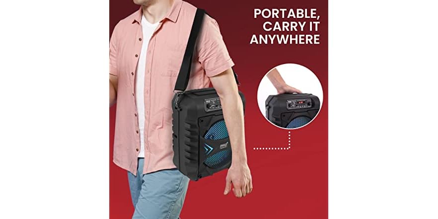 (NEW) Pyle 300W Portable Bluetooth PA Speaker System