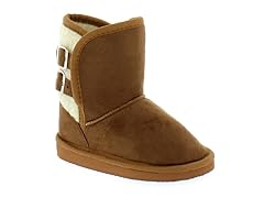 Girls' Warm Boots: Shades of Tan