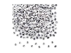 Fun Express Assorted White Round Plastic Beads