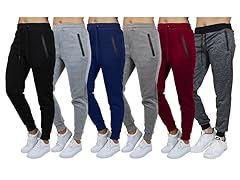 3PK Womens Asst Joggers w/ Tech Pockets