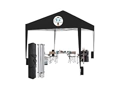 SANUMY 10x10 Pop Up Canopy – Easy Setup, Black