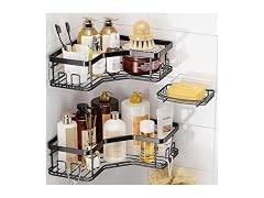 MAXIFFE 3-Pack Corner Shower Caddy Steel