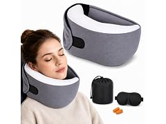 Neck Travel Pillow w/ Eye Mask