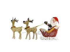 National Tree Company 33 in. Pre Lit Santa and Reindeer