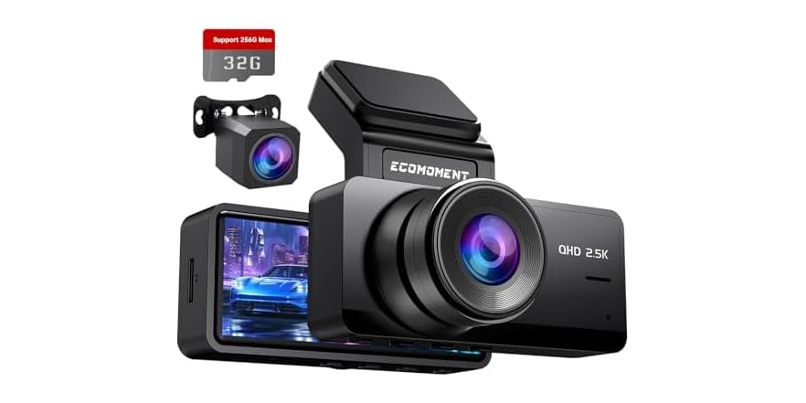 S70 Dash Cam Front and Rear | 2.5K Dual Dash