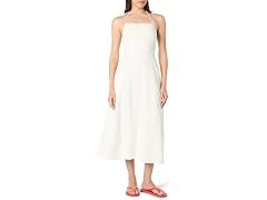 The Drop Midi Dress, White (M)