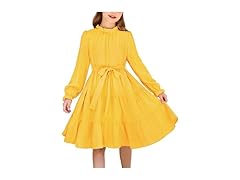 Arshine 11-12 Yrs Girls YellowLong Sleeve Dress Tween Fall