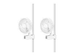 2-Pack Simple Deluxe 6-Inch Clip Fan