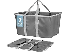 CleverMade Laundry Basket Totes 2PK 50L
