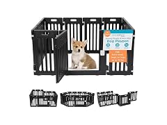 BIRDROCK HOME Dog Playpen w/Door, 12 Panel, 25.6"