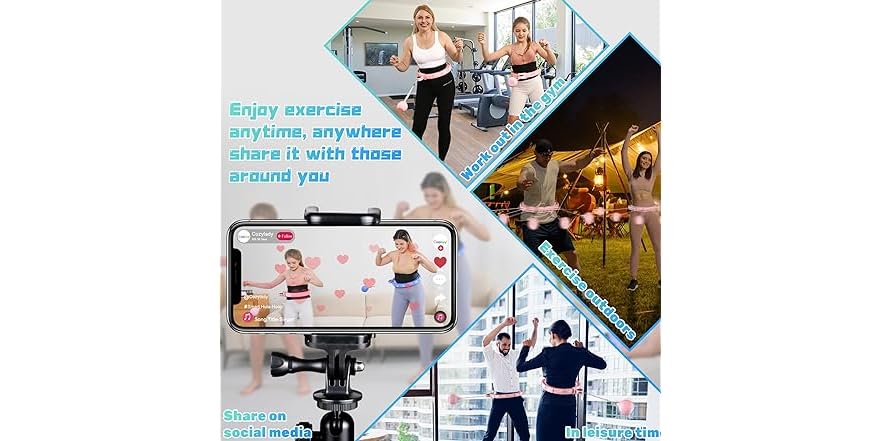 Smart Weighted Workout Hoop With Ruler