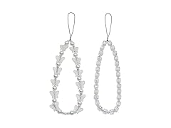 TUCAI White Crystal Beaded Phone Charms