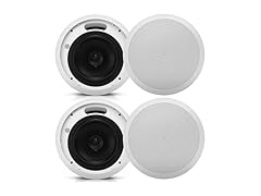 (Pair) DEEJAY LED 8-Inch Coaxial Ceiling Speakers