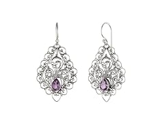 Greg Anthony Bali Genuine Gemstone Dangle Earrings