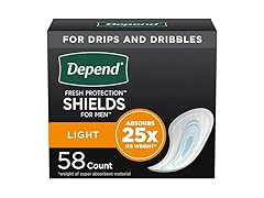 Depend Shields Men's 58ct