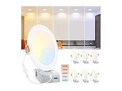 BesLowe 6-Pack LED Recessed Ceiling Lights,6 Inch