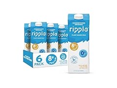 5PK Ripple Unsweetened Original Plant Based Milk | 8g