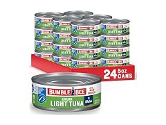 24PK Bumble Bee Chunk Light Tuna, 5 oz Cans