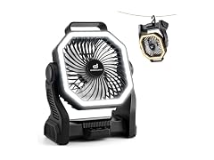 Odoland Black Rechargeable Camping Fan