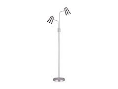 2 Light Floor Lamp Brushed Nickel 67"