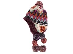 Boho Fur Lined Pommy Helmet