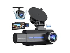 BAEASU 3-Ch 2.5K+1440P Dash Cam w/ 32GB