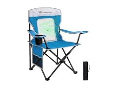 Diamondforge Camping Chair 300lbs Blue White