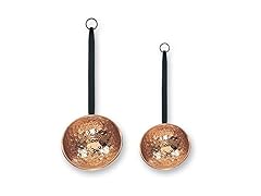 Copper Ladles w/  Iron Handles S/2