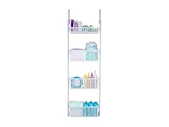 Smart Design 4 Tier Over-the-Door Organizer for Storage
