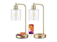 Bosceos 2Pk Wireless Charging Table Lamp