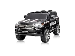 12V Kids Ride on Car, SXYCMY Electric Police Car Battery Powered