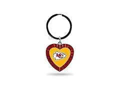 Kansas City Chiefs Rhinestone Heart Keychain
