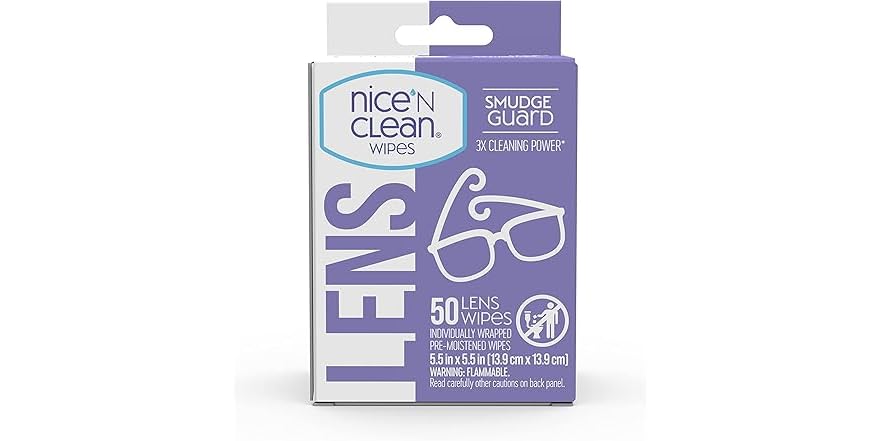 Nice 'N Clean 50 Lens Wipes Pre-Moistene