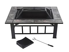 37 inch Rectangular Tile Fire Pit with Cover