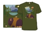 Lying Bison and Bird