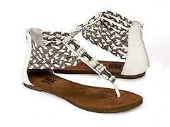 Muk Luks Sierra Braided Sandals, White